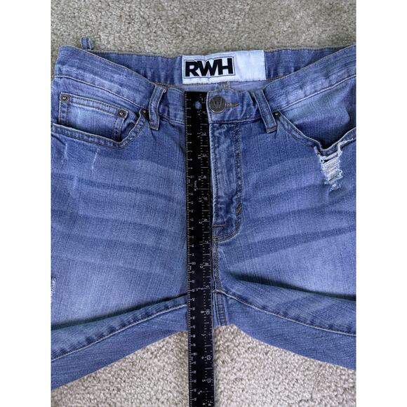 RWH Mens Size 30 Blue Stretch Pocket Mid Rise Straight Jeans 30x33 D993 - Picture 9 of 13